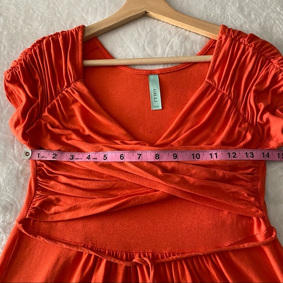 Stretchy Coral Mini Dress - Picture 8 of 11